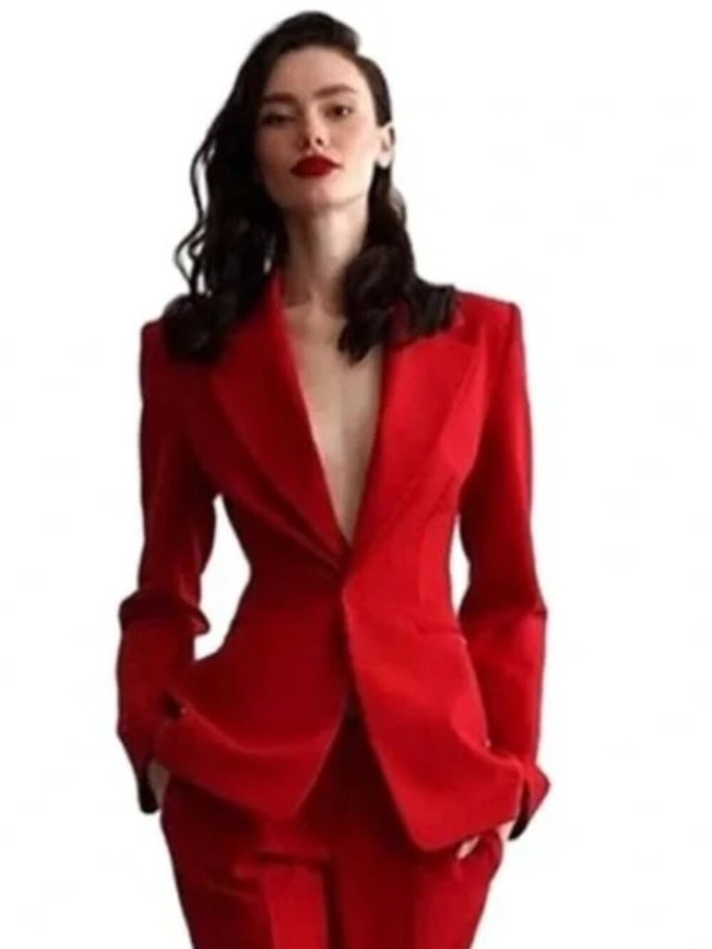 NWT! Alex Marie Red Velvet Blazer Jacket Size 10 Single Button Lined
